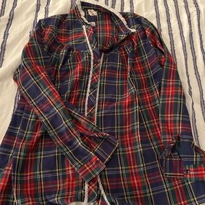 Plaid Vintage Maternity Blouse